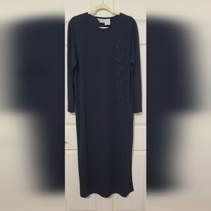 Delores Bell Long Sleeve Black Dress Size L